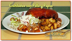 Enchiladas con Pollo